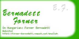 bernadett forner business card